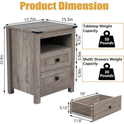 6 Drawer Dresser & 2 Nightstand Set for Bedroom