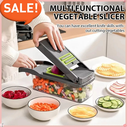 Vegetable Cutter Multifunctional Kitchen Tool, 5-in-1 Food Chopper