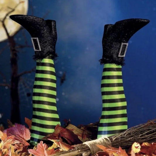 1PCS Halloween Decoration Evil Witch Leg Decoration Inverted  Courtyard Lawn Outdoor Garden Props