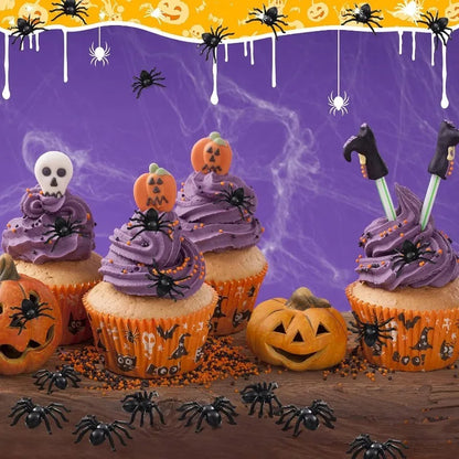 Wholesale Mini Fake Black Spiders Halloween Decoration