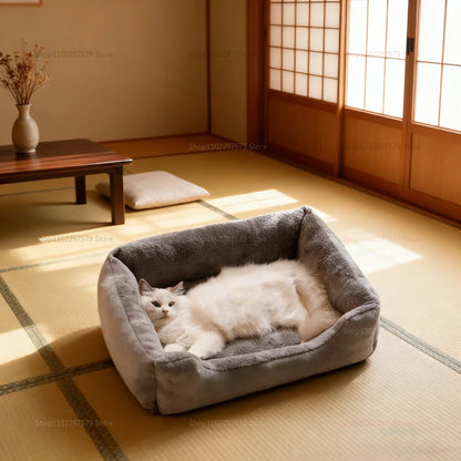 Cat nests are universal in all seasons.  Winter thickened kennel mats.