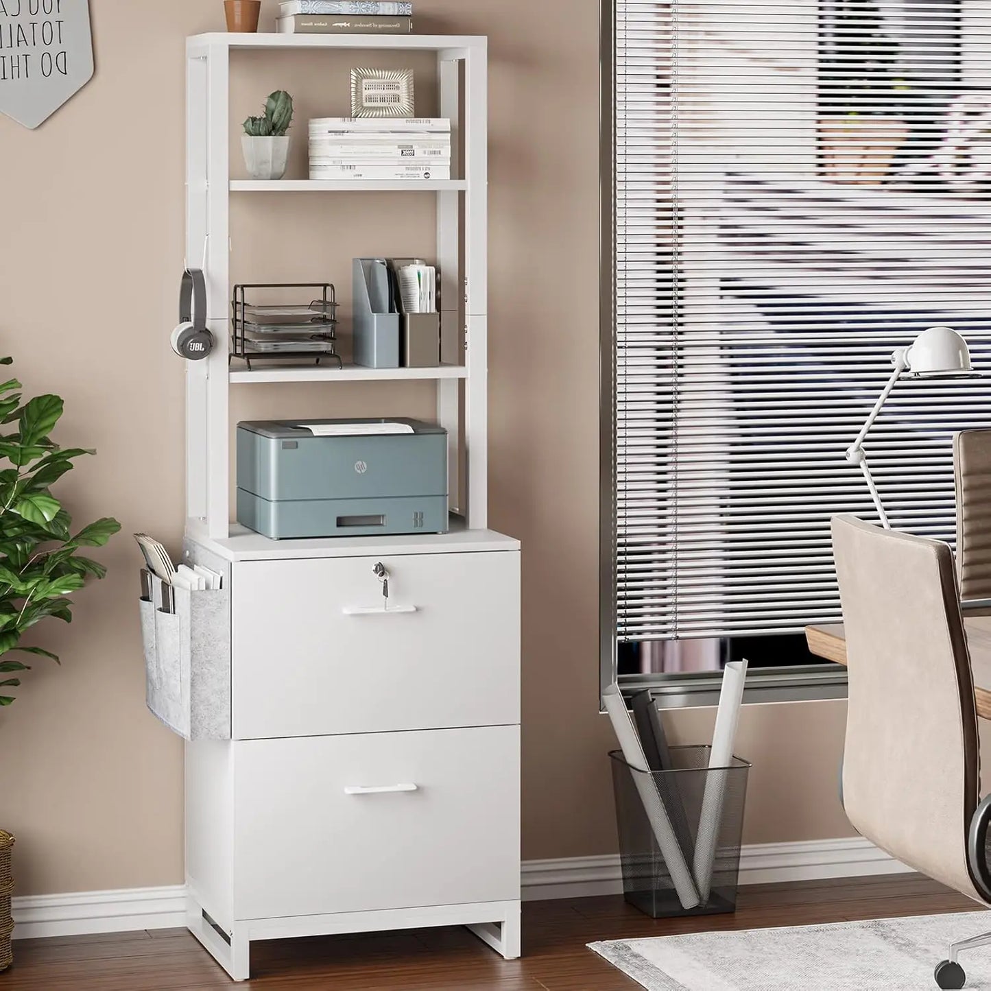 2 Drawer File Cabinet, Filing Cabinet with Lock fits