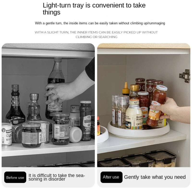1/4Pcs 360 Rotatable Anti Sliding Kitchen Condiment Rotatable Storage