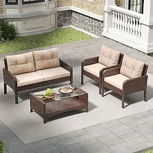 Outdoor 5 Piece Patio Conversation Set
