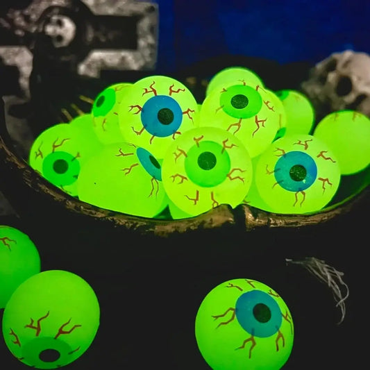5/10/20pcs Glow in The Dark Eyeball 32MM Bouncy Ball Halloween Supplies