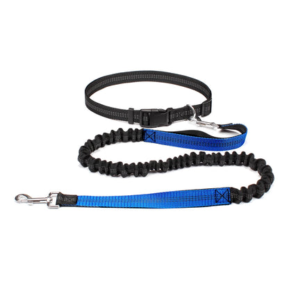Hand Free Dog Leash for Pet Walking Running Jogging Adjustable Dog leash Waist Belt Chest Strap Traction Rope