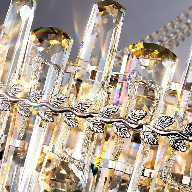 Crystal LED Modern Pendant Light Living Room Luxury Villa Bedroom Dining Room Lighting Home Decoration New Pendant Chandelier