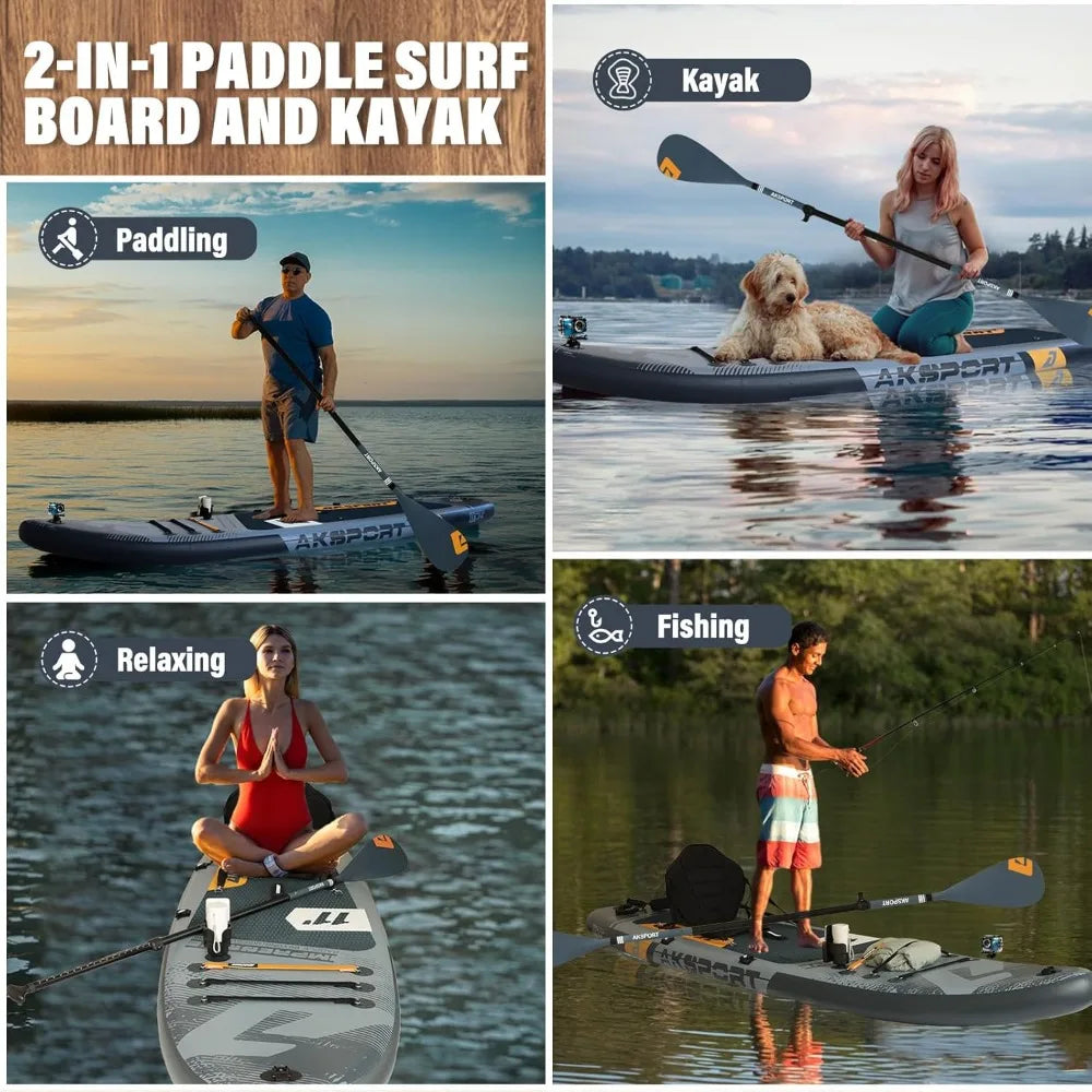 Popular Inflatable Stand Up Paddle Board, SUP Board with All Accessories, Wide Stable Design, Non-Slip Deck