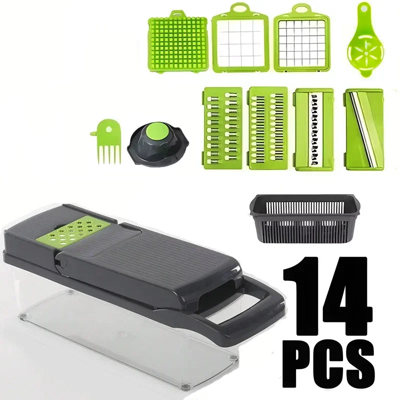 Vegetable Cutter Multifunctional Kitchen Tool, 5-in-1 Food Chopper