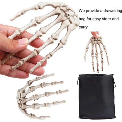 1-6Pair Halloween Skeleton Hand Bone Party Props
