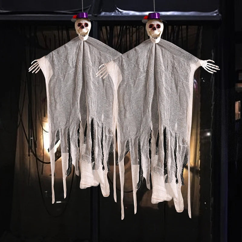 Halloween Hanging Flags Ghost Skeleton Home Decor