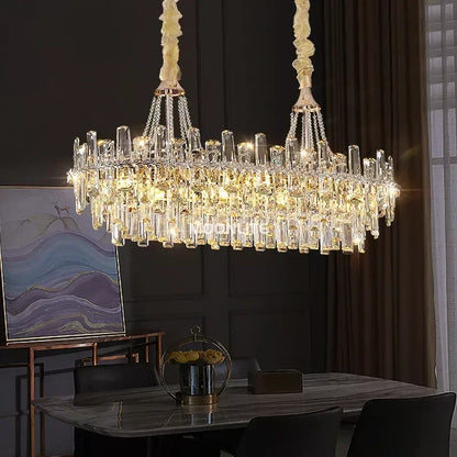 Crystal LED Modern Pendant Light Living Room Luxury Villa Bedroom Dining Room Lighting Home Decoration New Pendant Chandelier