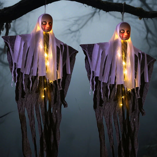 Halloween Hanging Flags Ghost Skeleton Home Decor