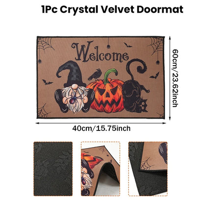 Halloween Crystal Velvet Doormat