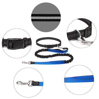Hand Free Dog Leash for Pet Walking Running Jogging Adjustable Dog leash Waist Belt Chest Strap Traction Rope