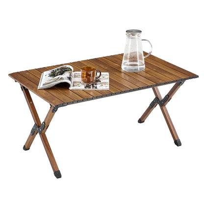 Folding Outdoor Lightweight Aluminum Roll-up Table, Indoor or Outdoor