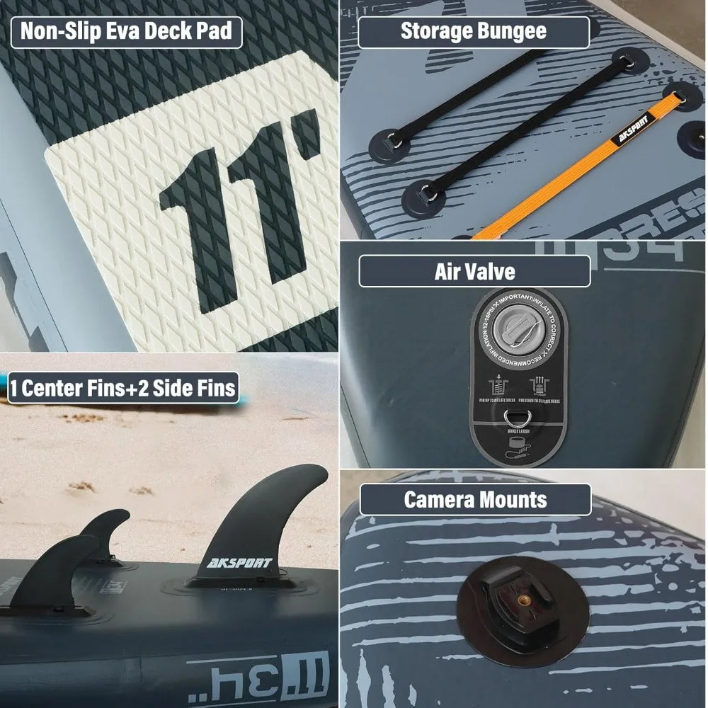 Popular Inflatable Stand Up Paddle Board, SUP Board with All Accessories, Wide Stable Design, Non-Slip Deck