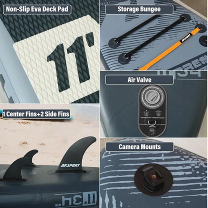 Popular Inflatable Stand Up Paddle Board, SUP Board with All Accessories, Wide Stable Design, Non-Slip Deck