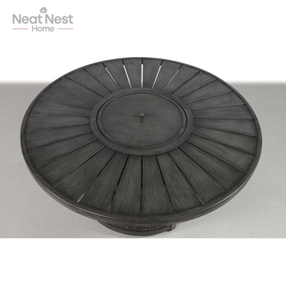 Propane Outdoor Fire Pit Table with Lid