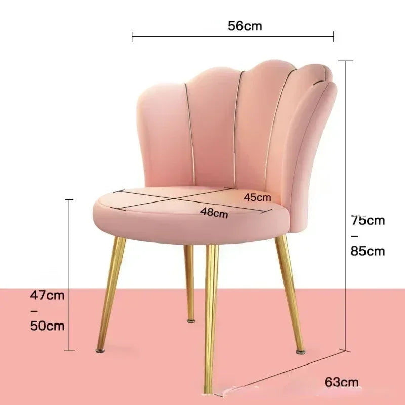 1PCS Nordic Dressing Chair Designer Home  Armchair Living Room With Backrest Fashion Fauteuil Salon Household Essentials