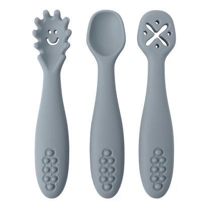 3PCS Cute Baby Learning Spoons Utensils Set Newborn and Toddler Feeding Spoon Set