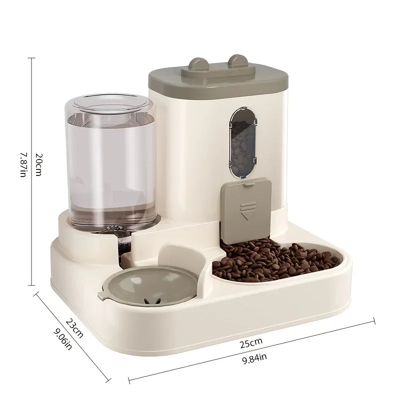 2in 1 Cat Dog Food Dispenser Water and Food Integrated Fully Automatic