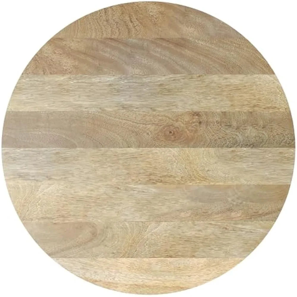 Coffee Table - solid Mango Wood Modern Round Cocktail Table