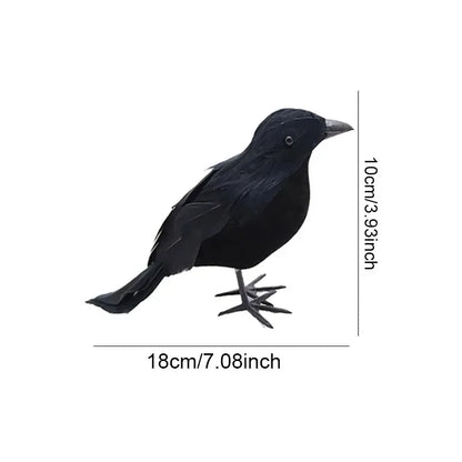 Realistic Artificial Crows Party Ornament Halloween Decorations 6pcs