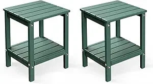 Outdoor-Side-Tables, Set of 2 Patio End-Table