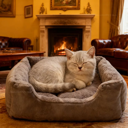 Cat nests are universal in all seasons.  Winter thickened kennel mats.