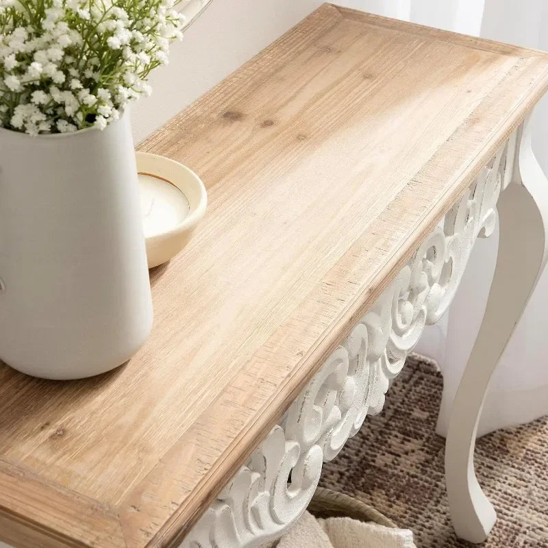 Antonella Farmhouse Wooden Console Table for Entryway
