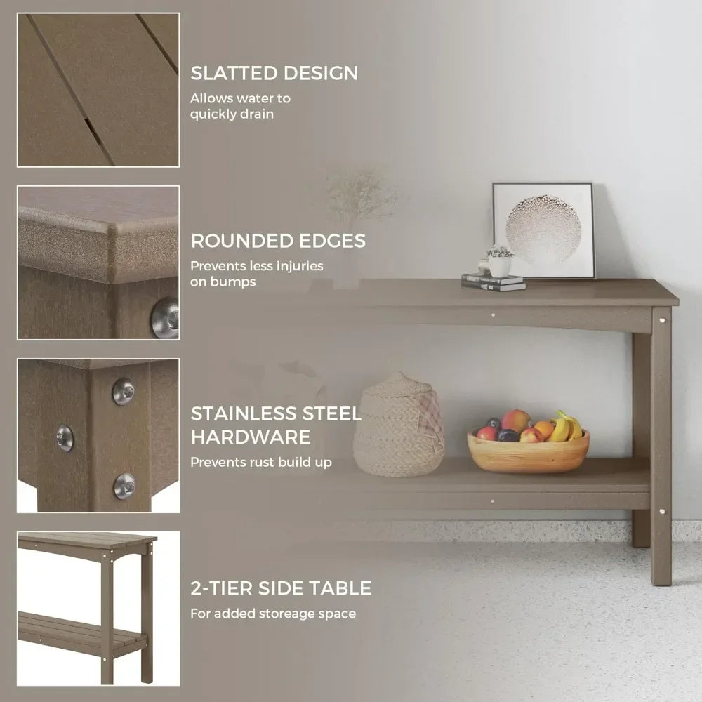 2-Tier Shelf Entry Console Table