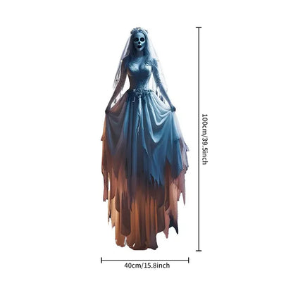 2D Halloween Horror Skull Bride Flag Indoor and Outdoor Decoration