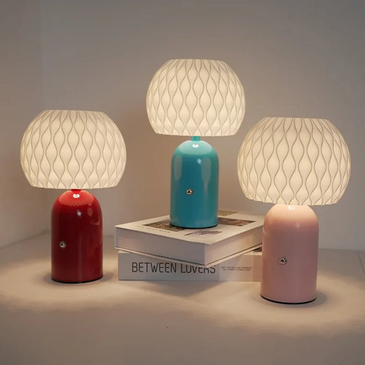 Cross border table lamp bedside lamp touch wireless charging new mushroom camping restaurant dimming bedroom night light