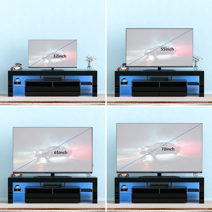 LED TV Stand w/20 Colors & Storage