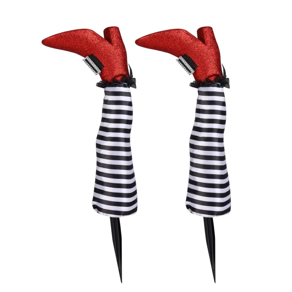 1PCS Halloween Decoration Evil Witch Leg Decoration Inverted  Courtyard Lawn Outdoor Garden Props