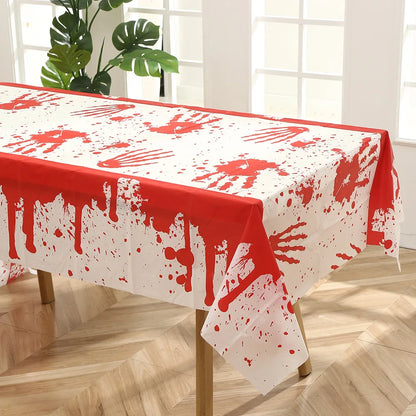 1Pcs Halloween Skeleton Pumpkin Spider Tablecloth Party Decoration