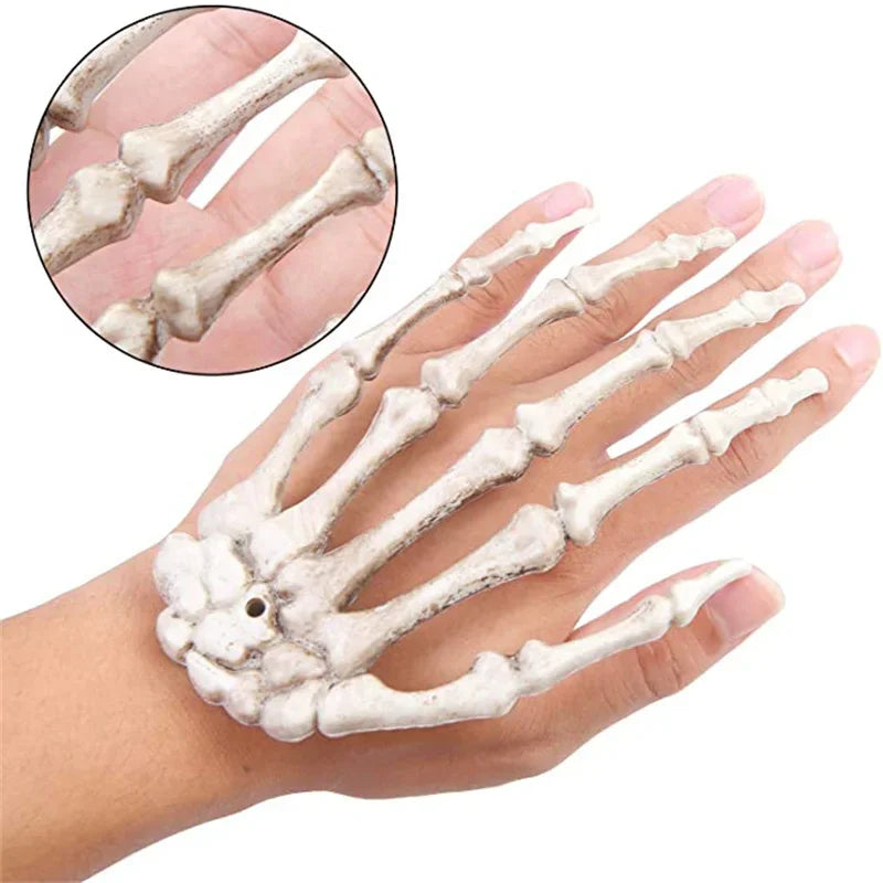 1-6Pair Halloween Skeleton Hand Bone Party Props