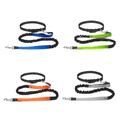 Hand Free Dog Leash for Pet Walking Running Jogging Adjustable Dog leash Waist Belt Chest Strap Traction Rope