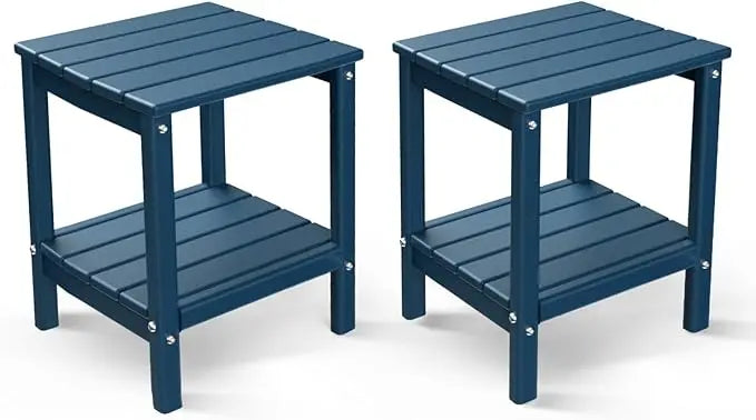 Outdoor-Side-Tables, Set of 2 Patio End-Table