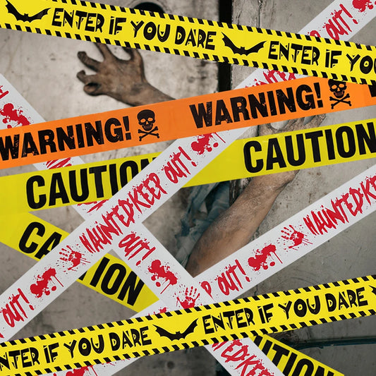 Halloween Warning Tape Signs Banner Props Party Decoration