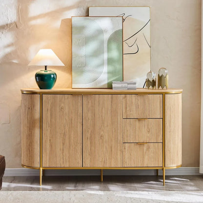 Fluted Sideboard Buffet Cabinet