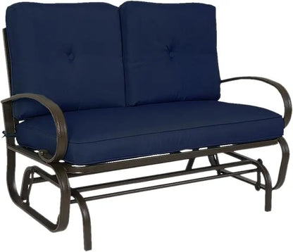 Patio Glider Bench -  Rocking Loveseat and Cushioned Seats for Patio