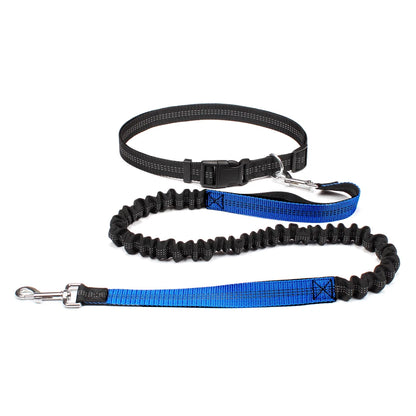Hand Free Dog Leash for Pet Walking Running Jogging Adjustable Dog leash Waist Belt Chest Strap Traction Rope
