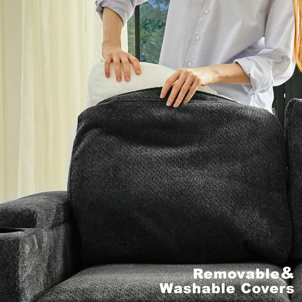 Chenille Modular Sectional Sofa Convertible L Shaped with Storage