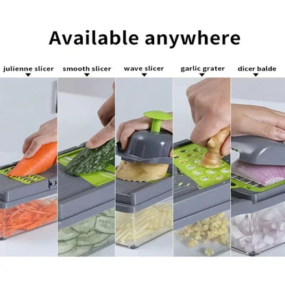 Vegetable Cutter Multifunctional Kitchen Tool, 5-in-1 Food Chopper
