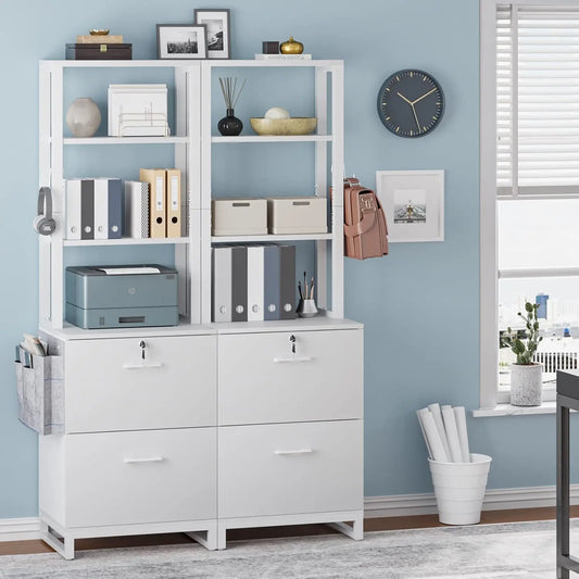 2 Drawer File Cabinet, Filing Cabinet with Lock fits