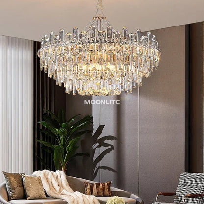 Crystal LED Modern Pendant Light Living Room Luxury Villa Bedroom Dining Room Lighting Home Decoration New Pendant Chandelier