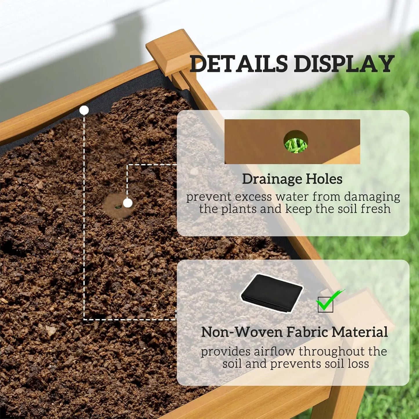 Raised Garden Bed with PE Greenhouse Cover